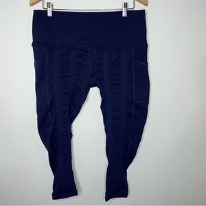 Sweetflexx Resistance Activewear Capri Leggings Size 16 Blue Yoga Athletic